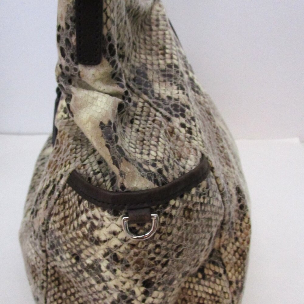 Huge Snake Python Tote Lightweight Leather Bag Ca… - image 6